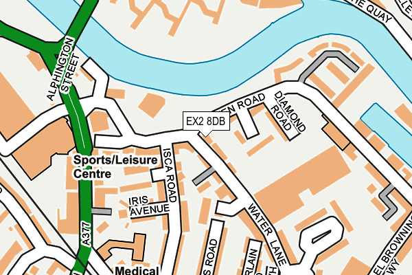 EX2 8DB map - OS OpenMap – Local (Ordnance Survey)