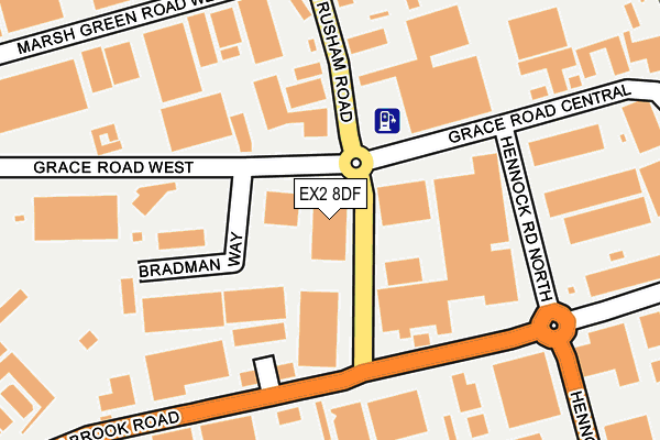 EX2 8DF map - OS OpenMap – Local (Ordnance Survey)