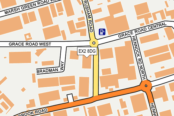 EX2 8DG map - OS OpenMap – Local (Ordnance Survey)