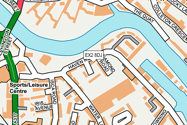 EX2 8DJ map - OS OpenMap – Local (Ordnance Survey)