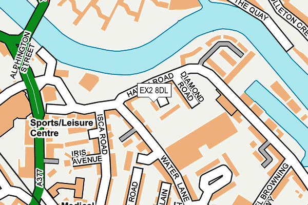 EX2 8DL map - OS OpenMap – Local (Ordnance Survey)