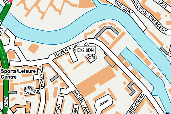 EX2 8DN map - OS OpenMap – Local (Ordnance Survey)