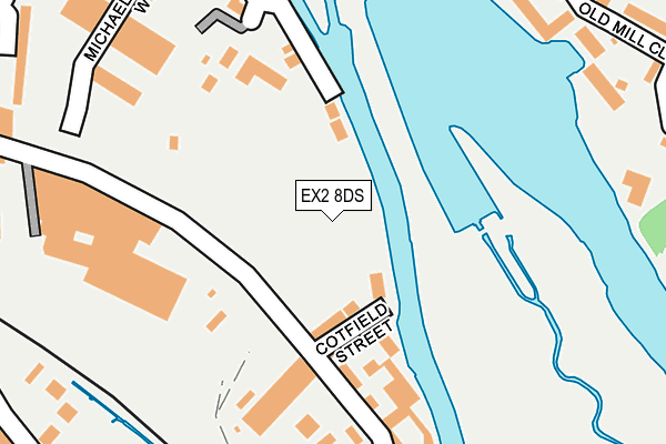 EX2 8DS map - OS OpenMap – Local (Ordnance Survey)