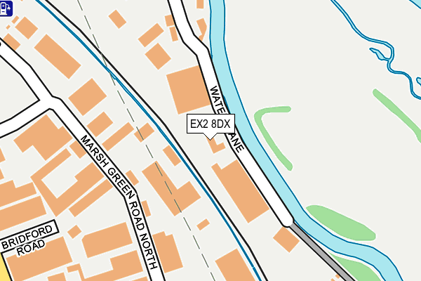 EX2 8DX map - OS OpenMap – Local (Ordnance Survey)