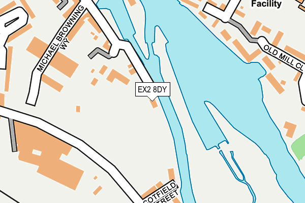 EX2 8DY map - OS OpenMap – Local (Ordnance Survey)