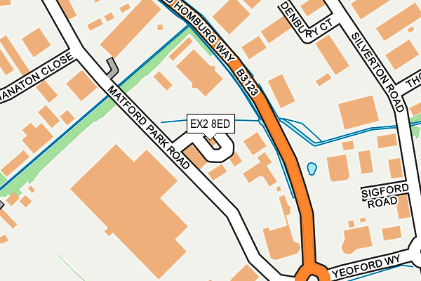 EX2 8ED map - OS OpenMap – Local (Ordnance Survey)