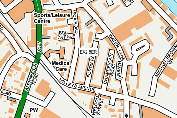 EX2 8ER map - OS OpenMap – Local (Ordnance Survey)