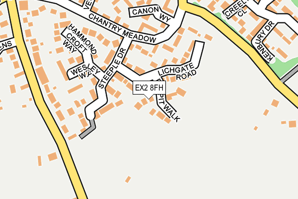 EX2 8FH map - OS OpenMap – Local (Ordnance Survey)