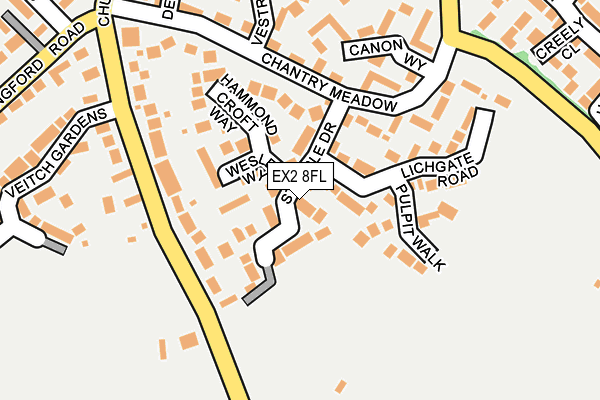 EX2 8FL map - OS OpenMap – Local (Ordnance Survey)