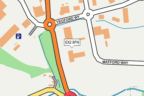 EX2 8FN map - OS OpenMap – Local (Ordnance Survey)