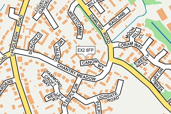 EX2 8FP map - OS OpenMap – Local (Ordnance Survey)