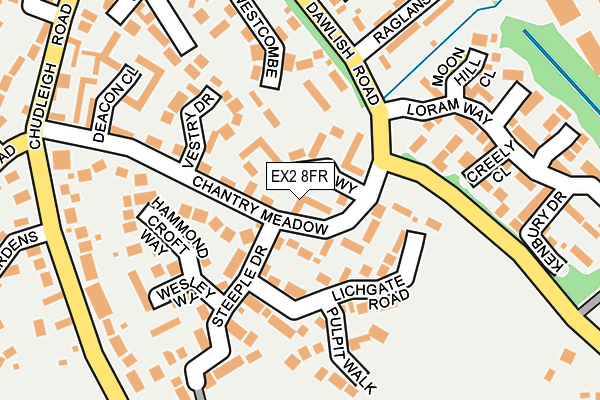 EX2 8FR map - OS OpenMap – Local (Ordnance Survey)