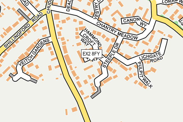 EX2 8FY map - OS OpenMap – Local (Ordnance Survey)