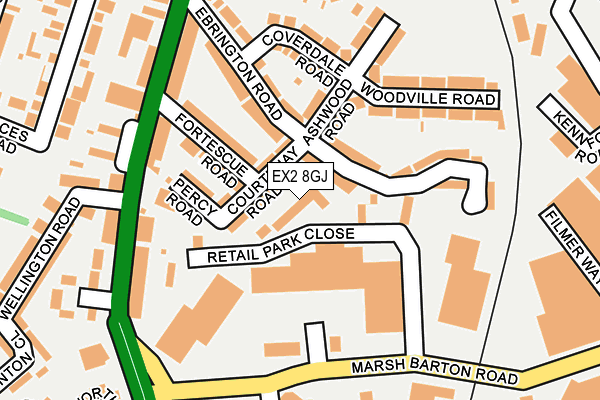 EX2 8GJ map - OS OpenMap – Local (Ordnance Survey)