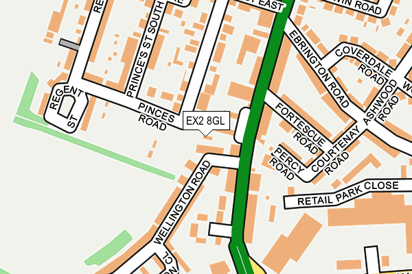 EX2 8GL map - OS OpenMap – Local (Ordnance Survey)