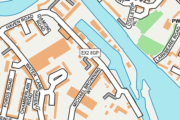 EX2 8GP map - OS OpenMap – Local (Ordnance Survey)