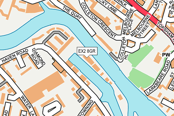 EX2 8GR map - OS OpenMap – Local (Ordnance Survey)