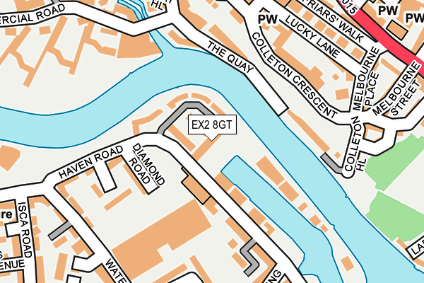 EX2 8GT map - OS OpenMap – Local (Ordnance Survey)