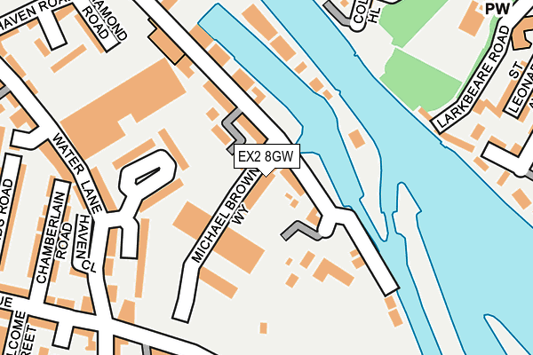 EX2 8GW map - OS OpenMap – Local (Ordnance Survey)