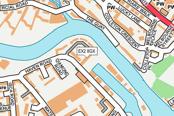 EX2 8GX map - OS OpenMap – Local (Ordnance Survey)