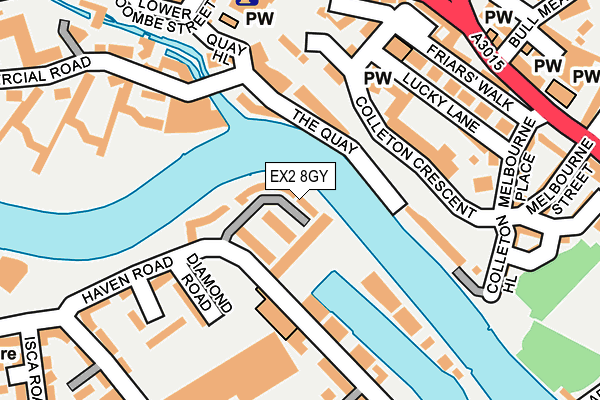 EX2 8GY map - OS OpenMap – Local (Ordnance Survey)