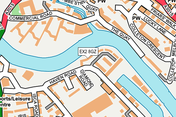 EX2 8GZ map - OS OpenMap – Local (Ordnance Survey)