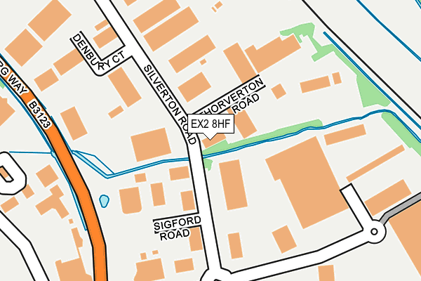EX2 8HF map - OS OpenMap – Local (Ordnance Survey)
