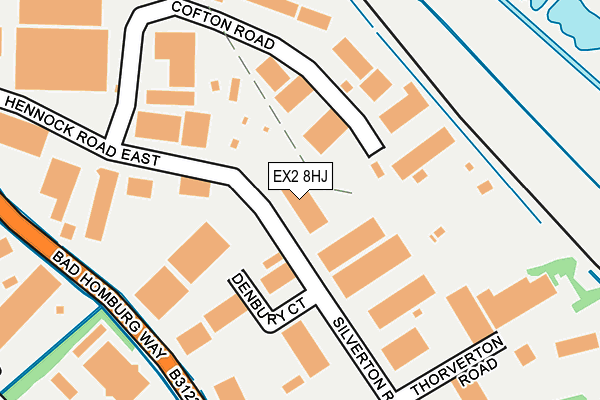 EX2 8HJ map - OS OpenMap – Local (Ordnance Survey)