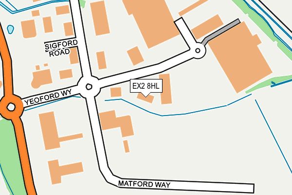 EX2 8HL map - OS OpenMap – Local (Ordnance Survey)