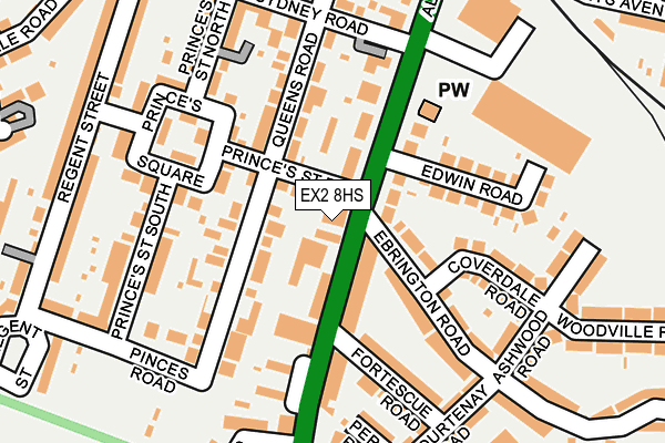 EX2 8HS map - OS OpenMap – Local (Ordnance Survey)