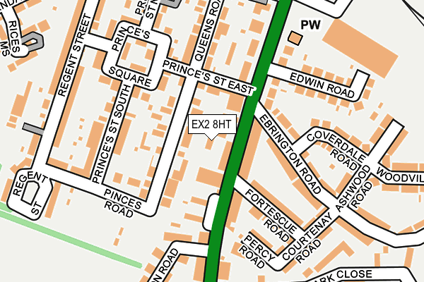EX2 8HT map - OS OpenMap – Local (Ordnance Survey)