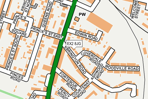 EX2 8JG map - OS OpenMap – Local (Ordnance Survey)