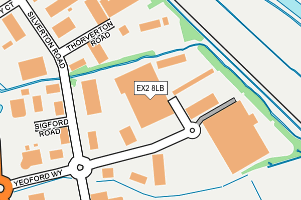 EX2 8LB map - OS OpenMap – Local (Ordnance Survey)