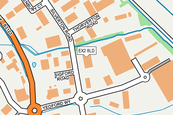 EX2 8LD map - OS OpenMap – Local (Ordnance Survey)