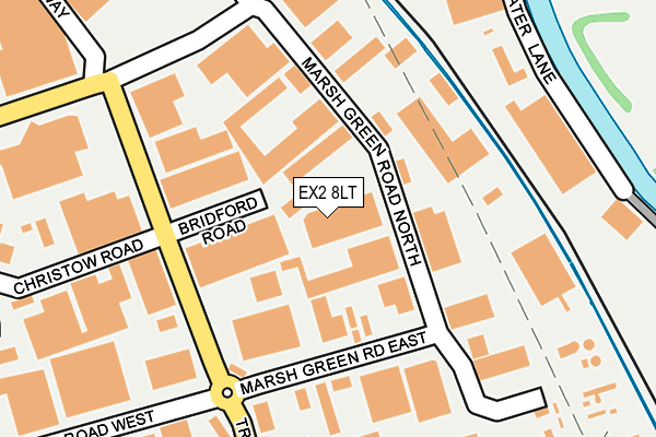 EX2 8LT map - OS OpenMap – Local (Ordnance Survey)