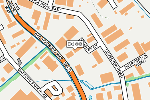 EX2 8NB map - OS OpenMap – Local (Ordnance Survey)
