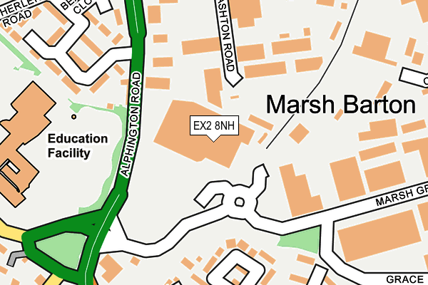 EX2 8NH map - OS OpenMap – Local (Ordnance Survey)