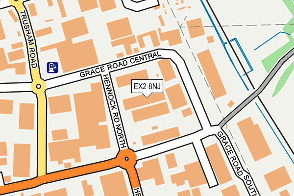 EX2 8NJ map - OS OpenMap – Local (Ordnance Survey)