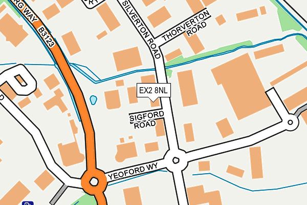 EX2 8NL map - OS OpenMap – Local (Ordnance Survey)