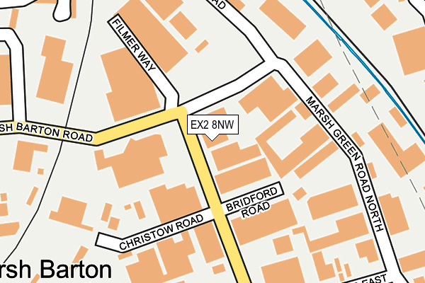 EX2 8NW map - OS OpenMap – Local (Ordnance Survey)