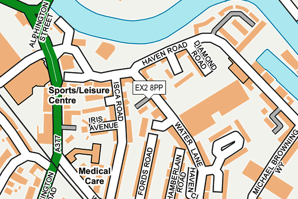 EX2 8PP map - OS OpenMap – Local (Ordnance Survey)