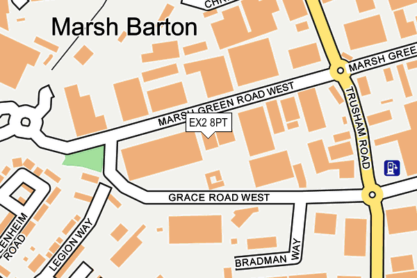 EX2 8PT map - OS OpenMap – Local (Ordnance Survey)