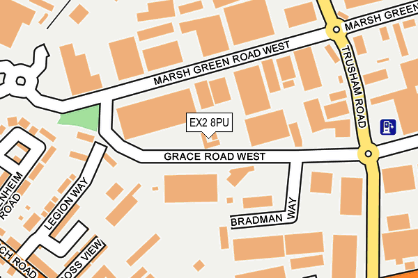 EX2 8PU map - OS OpenMap – Local (Ordnance Survey)