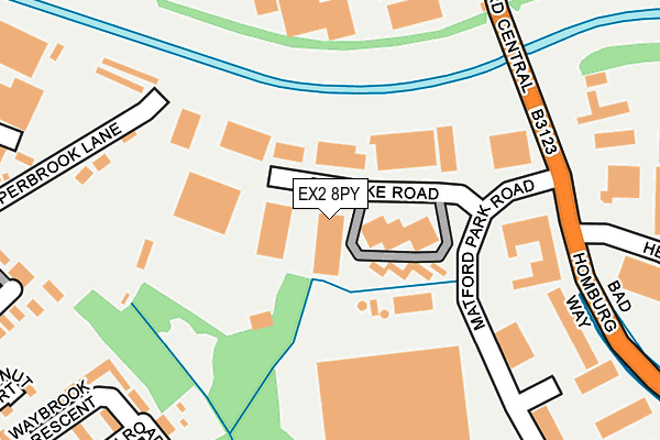 EX2 8PY map - OS OpenMap – Local (Ordnance Survey)