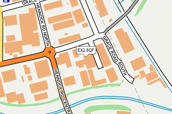 EX2 8QF map - OS OpenMap – Local (Ordnance Survey)