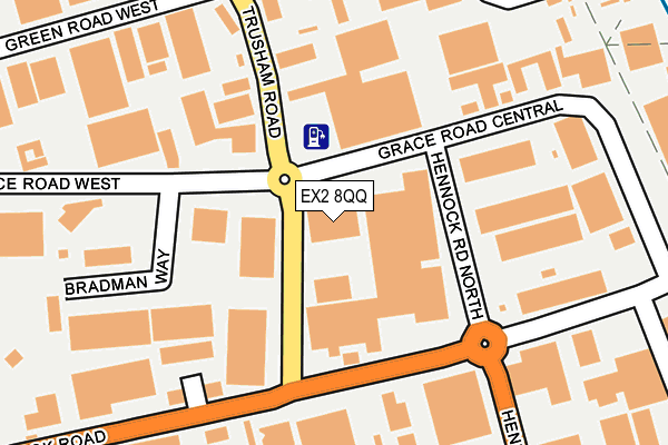 EX2 8QQ map - OS OpenMap – Local (Ordnance Survey)