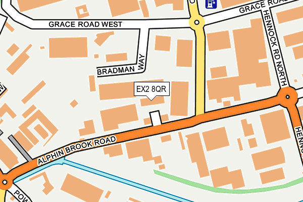 EX2 8QR map - OS OpenMap – Local (Ordnance Survey)