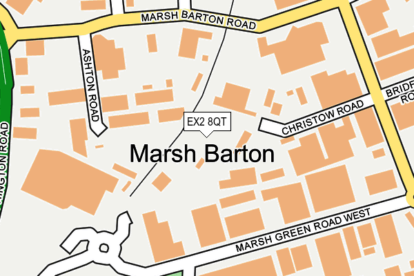 EX2 8QT map - OS OpenMap – Local (Ordnance Survey)