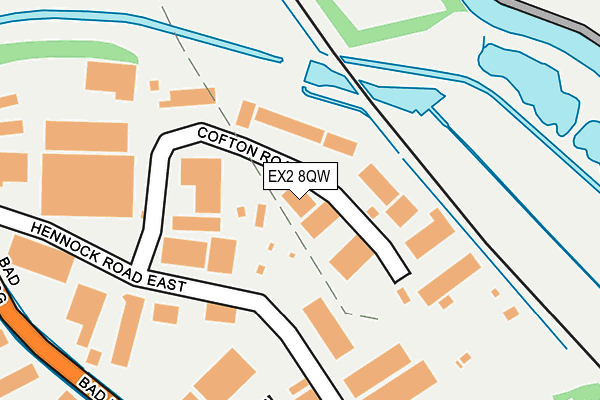 EX2 8QW map - OS OpenMap – Local (Ordnance Survey)