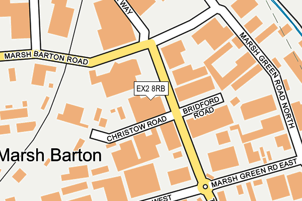 EX2 8RB map - OS OpenMap – Local (Ordnance Survey)